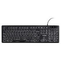 Teclado Usb Multimidia Slim Chocolate Teclas Redondas Led Branco 1.8m - Tc200 Teclado Usb Multimidia Slim Chocolate Teclas Redondas Led Branco 1.8m - Tc200