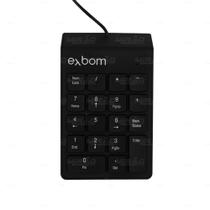 Teclado USB numérico- Bk-N30 - Exbom Teclado USB numérico- Bk-N30 - Exbom