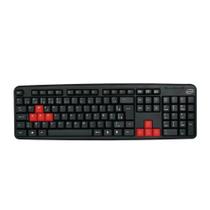 Teclado Usb Office Level Abnt2 Tc308 Preto/vermelho New Link