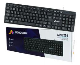 Teclado USB Padrão ABNT2 107 Teclas Monocron MN8236 Preto Teclado USB Padrão ABNT2 107 Teclas Monocron MN8236 Preto