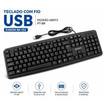 Teclado USB Padrão Brasileiro PT-BR ABNT2 Notebook Pc Exbom BK-102 Teclado USB Padrão Brasileiro PT-BR ABNT2 Notebook Pc Exbom BK-102