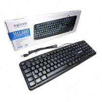 Teclado Usb Pc Exbom Bk-102 Preto Padrão Abnt 2 Homologação: