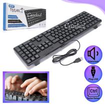 Teclado USB perfil baixo padrão Brasileiro - CARDAD