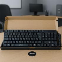 Teclado Usb Preto 1801 R8 Padrão Abnt2 Office Á Prova D'Água