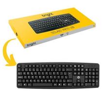 Teclado Usb Preto Abnt2 Bright