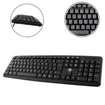 Teclado USB Preto com Fio ABNT2 Conforto Durabilidade