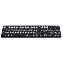 Teclado USB PRETO Slim LED Branco c/ Teclas Retro VINIK