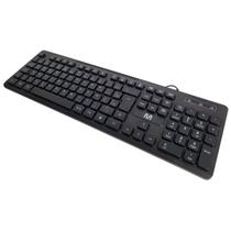 Teclado USB soft Com Fio Multimidia Computador Plug Play Preto