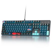 Teclado Ussixchare V200 com fio, RGB, switches vermelhos, 104 teclas Teclado Ussixchare V200 com fio, RGB, switches vermelhos, 104 teclas