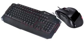 Teclado VX Gamer Hercules Led 3 Cores 1.8m Gt 200 + Mouse VX Gamer Icarus 3200 Dpi C/ Ajuste De Peso