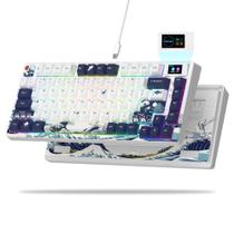 Teclado Womier S-K80 75% mecânico para jogos com tela colorida