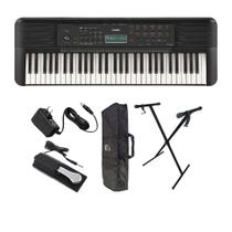 Teclado Yamaha PSR E283 + Pedal + Suporte X + Capa + Fonte