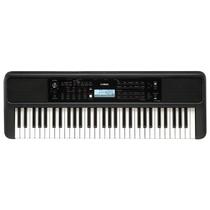 Teclado Yamaha PSR-E383 Arranjador de 61 Teclas Preto C/ Fonte e Estante de Partitura