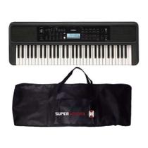 Teclado Yamaha PSR-E383 Preto Arranjador 61 Teclas + Capa
