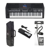 Teclado Yamaha Psr-sx600 + Fonte+ Capa +Pedal +Fone