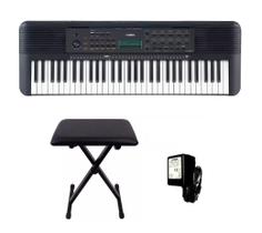 Teclado Yamaha PSRE273 Portátil 61 Teclas Com Banqueta Kit