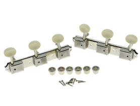 Teclas de afinação de guitarra vintage KAISH Nickel com branco envelhecido 3x3 Teclas de afinação de guitarra vintage KAISH Nickel com branco envelhecido 3x3