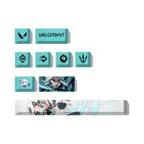 Teclas De Teclado DIY Em Material PBT Resistente Ao Uso Valorant Cypher 9, Presentes Periféricos