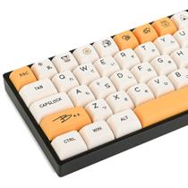 Teclas Guffercty kred GTSP XDA Honey Milk PBT Japanese Bee Keycap Conjunto de 140 teclas para capas Cherry MX em tamanho real, 60% 65% 75%, tecladoXDA/Honey Milk