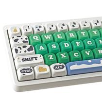 Teclas TYRIXKI PBT 126 Keys Milk Cow Pasture para teclados mecânicos