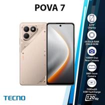 Tecno POVA 7 4G, Helio G100,Processador Câmera 108MP Tela 120Hz NFC Versão Global 7000mAh 45W, 256GB 8GB Titanium Tecno POVA 7 4G, Helio G100,Processador Câmera 108MP Tela 120Hz NFC Versão Global 7000mAh 45W, 256GB 8GB Titanium