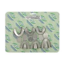 Tecnodent kit de moldeiras lisas inox com 6 peças adulto Tecnodent kit de moldeiras lisas inox com 6 peças adulto