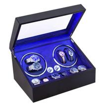 Tecnologia Watch Winder J&T para 4 relógios e 6 de armazenamento Tecnologia Watch Winder J&T para 4 relógios e 6 de armazenamento
