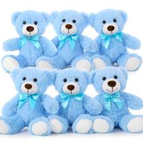 Teddy Bear MoriSmos, pacote a granel de 14 polegadas com 6 para crianças, azul Teddy Bear MoriSmos, pacote a granel de 14 polegadas com 6 para crianças, azul