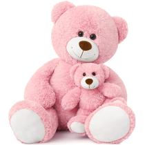 Teddy Bear Muiteiur 40 cm rosa gigante com bicho de pelúcia para bebês