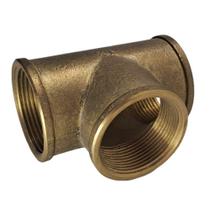 Tee 1.1/2 Polegada Amarelo Rosca Interna em Latão