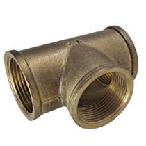 Tee 1.1/4 Polegada Amarelo Rosca Interna em Latão