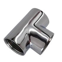 Tee 1 Polegada Cromado Rosca Interna em Latão