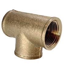 Tee 3/4 Polegada Amarelo Rosca Interna em Latão