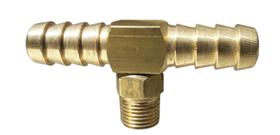Tee 3/8 bm (1/8npt) 3/8 bm latão para gás e agua