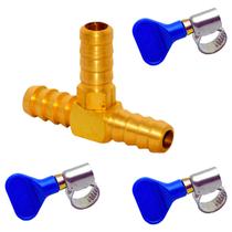 tee 3/8 união fogão cooktop chapas fornos abraçadeiras aço