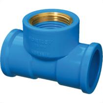 Tee Azul Fortlev 3/4 X 1/2 - Kit C/15 Unidades Tee Azul Fortlev 3/4 X 1/2 - Kit C/15 Unidades