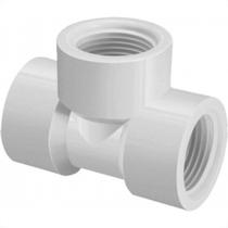 Tee Branco Amanco Rosca/Rosca/Rosca 1/2''X 1/2'' 11831 - Kit C/20