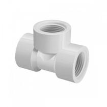 Tee Branco Amanco Rosca/Rosca/Rosca 1/2''X 1/2'' 11831 - Kit C/20