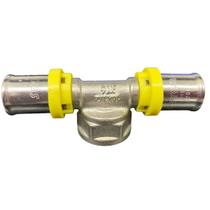 Tee com Rosca Femea Para Tubo Multicamada 16mm X 1/2 X 16mm.