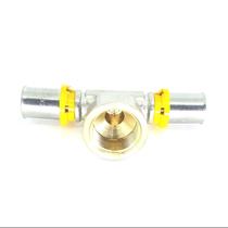 Tee Conexão Gás Tubo Multicamada Prensar 16mm X 3/4 Fêmea