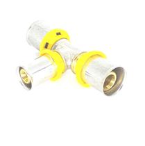Tee Conexão Gás Tubo Multicamada Prensar 20mm X 16mm X 20mm