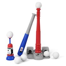 Tee de beisebol T Ball Set TEMI para crianças com 6 bolas e máquina