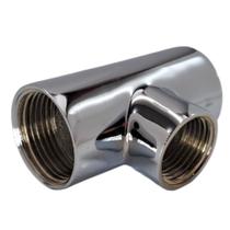 Tee de Redução Rosca 3/4 x 1/2 Polegada Cromado