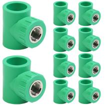 Tee F/F/F Insmet Ppr 25mm x 1/2"pol 10 Peças Krona Tee F/F/F Insmet Ppr 25mm x 1/2"pol 10 Peças Krona