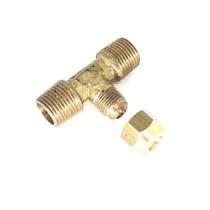 Tee Latão Forjado Flange 3/8 Saem X 1/2 Nptm + Porca 3/8