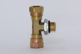 Tee macho central c/ contra porca 12mm x m16 PADRAO Tee macho central c/ contra porca 12mm x m16 PADRAO