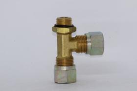 Tee macho lateral c/ contra porca 12mm x m16 PADRAO Tee macho lateral c/ contra porca 12mm x m16 PADRAO