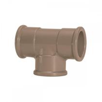 Tee Marrom Amanco Liso/Liso/Liso 40Mm 11837 - Kit C/10 Tee Marrom Amanco Liso/Liso/Liso 40Mm 11837 - Kit C/10