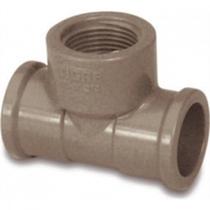 Tee Marrom Tigre Liso Liso Rosca 20Mm X 1/2'' - Kit C/20