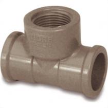 Tee Marrom Tigre Liso Liso Rosca 25Mm X 3/4'' - Kit C/20